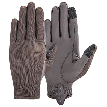Equine Couture Aerocool Hook and Loop Adjustable Touch Screen Riding Gloves