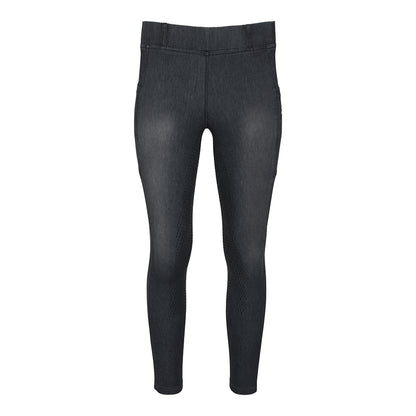 Equine Couture Ladies Denim Full Seat Silicon Tights with Phone Pocket- JPC Equestrian.com