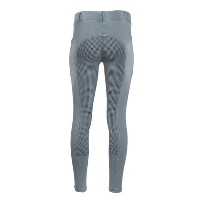 Equine Couture Ladies Denim Full Seat Silicon Tights with Phone Pocket