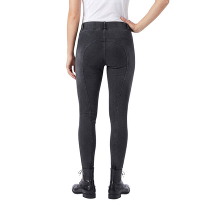 Equine Couture Ladies Soft Stretch Denim Riding Tights with Phone Pocket