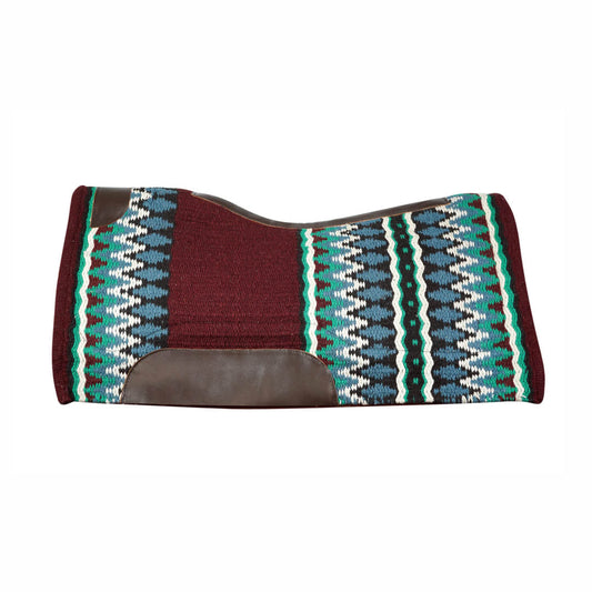 TuffRider Contoured Double Weave Western Saddle Pad- Burgundy