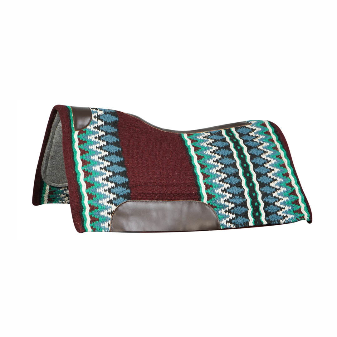 TuffRider Contoured Double Weave Western Saddle Pad- Blue