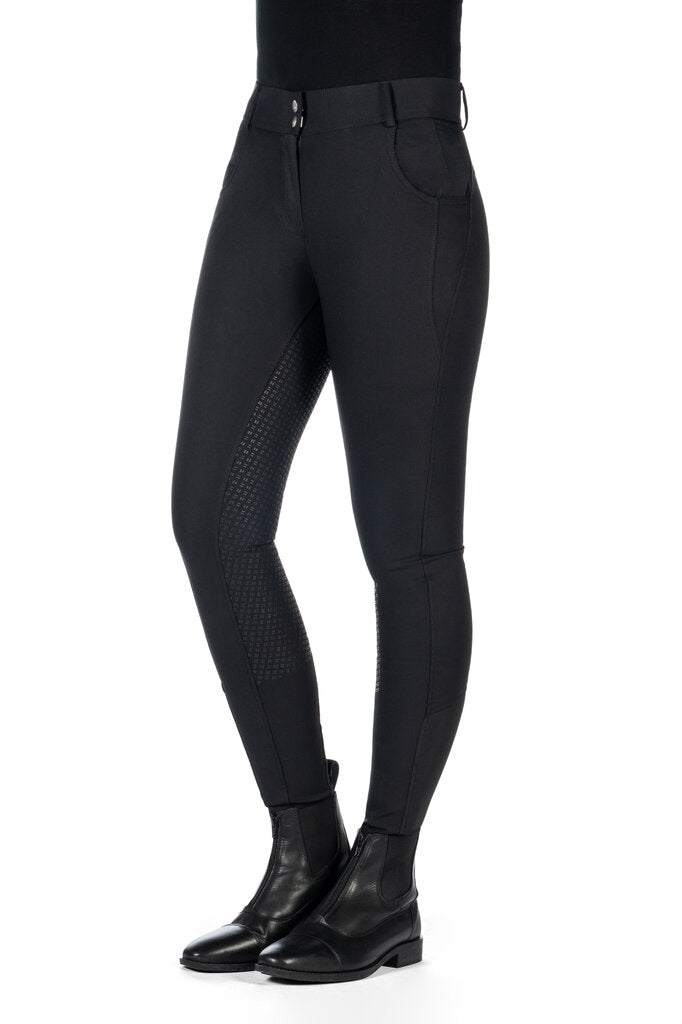 HKM Ari Mid Rise- Sil. Full Seat Ladies Riding Breeches - JPC Equestrian.com