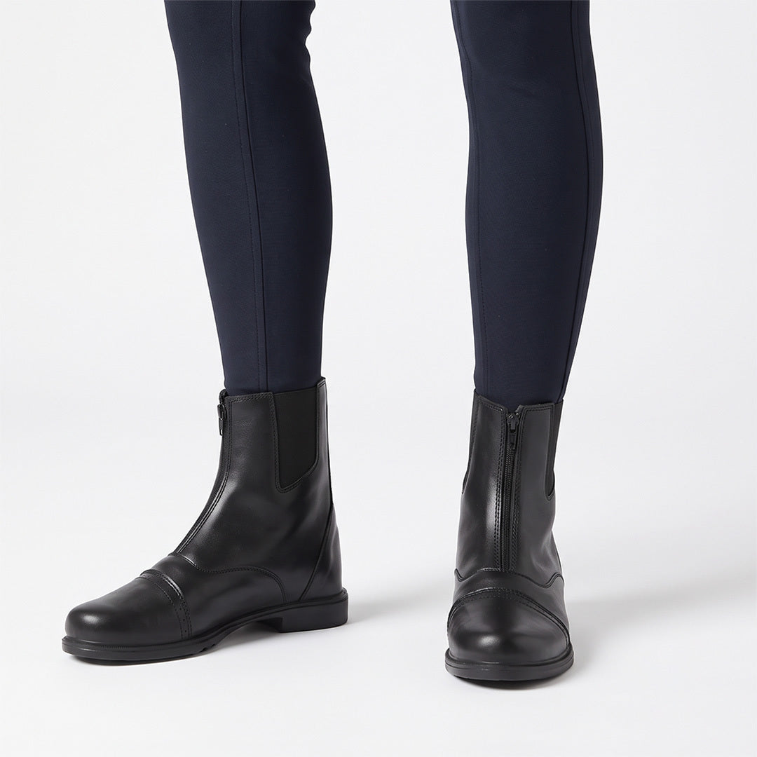 TuffRider Mens Starter Front Zip Paddock Boots Black
