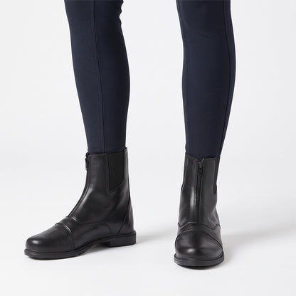 TuffRider Mens Starter Front Zip Paddock Boots Black