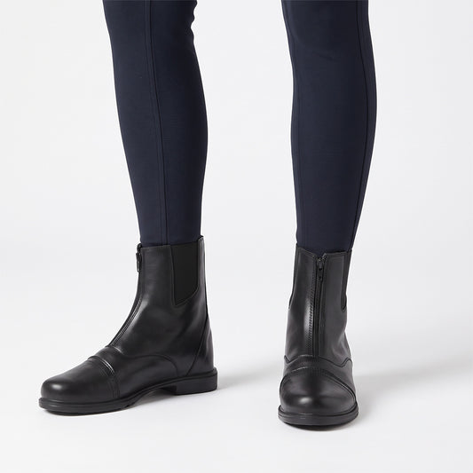 TuffRider Mens Starter Front Zip Paddock Boots Black