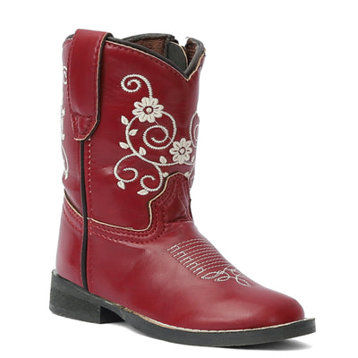 TuffRider Toddler Fire Red Floral Western Boot