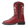 TuffRider Toddler Fire Red Floral Western Boot