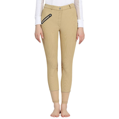 TuffRider Tiffany Ribbed Breech With Silicone Knee Patch