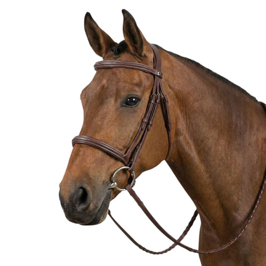 Henri de Rivel Advantage Fancy Raised Snaffle Bridle With Laced Reins