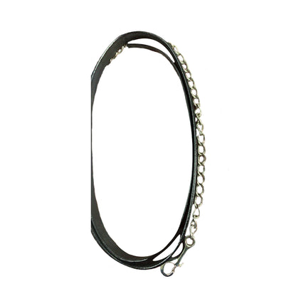Henri de Rivel Pro Collection Leather Lead with 24" Solid Brass Chain