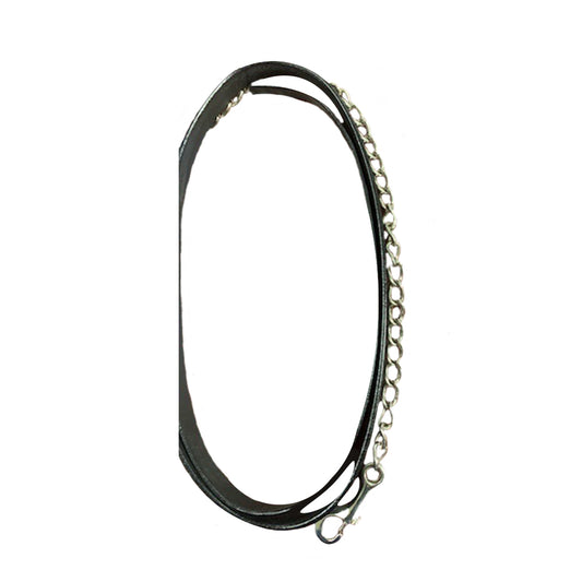 Henri de Rivel Pro Collection Leather Lead with 24" Solid Brass Chain
