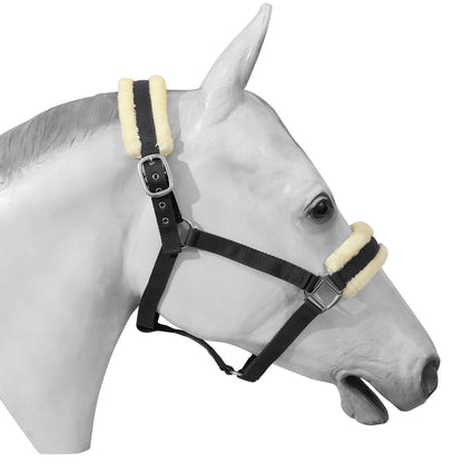 Henri de Rivel Sherpa Fleece Halter with Leather Breakaway