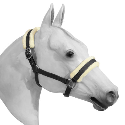 Henri de Rivel Sherpa Fleece Halter with Leather Breakaway