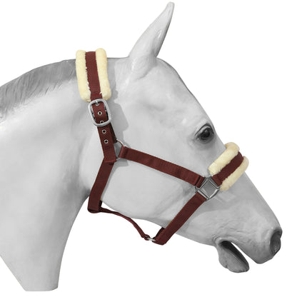 Henri de Rivel Sherpa Fleece Halter with Leather Breakaway