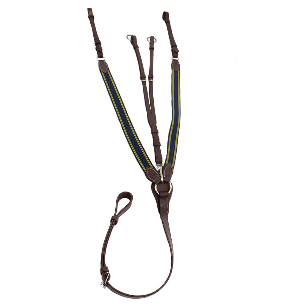 Henri de Rivel Pro Elastic Breastplate Martingale with Running Attachment