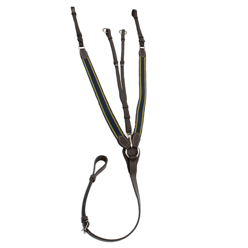 Henri de Rivel Pro Elastic Breastplate Martingale with Running Attachment