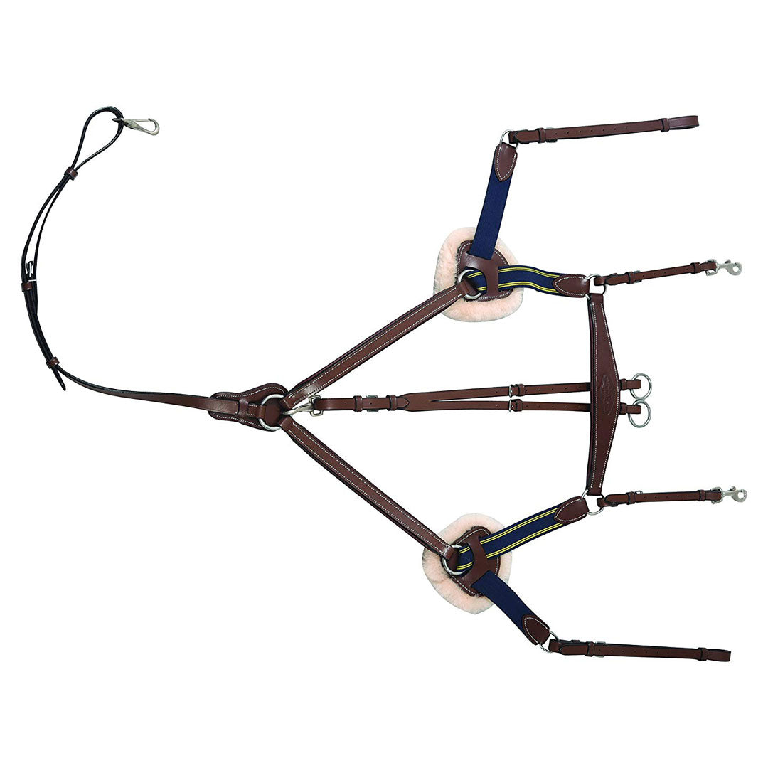 Henri de Rivel Pro 5 Point Elastic Breastplate Martingale with Running Attachment