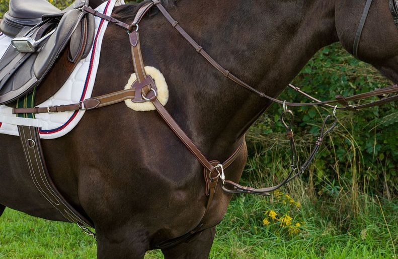 Henri de Rivel Pro 5 Point Elastic Breastplate Martingale with Running Attachment