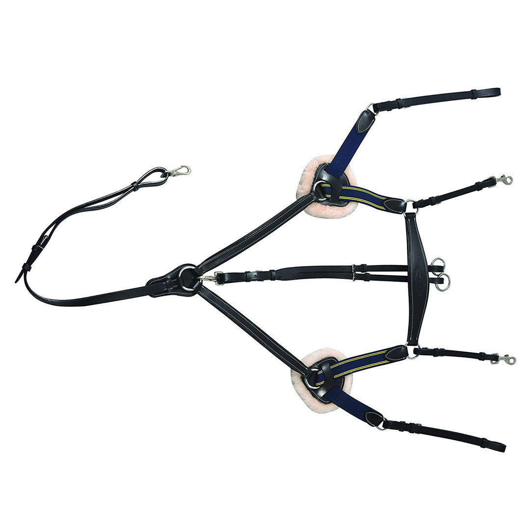 Henri de Rivel Pro 5 Point Elastic Breastplate Martingale with Running Attachment