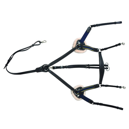 Henri de Rivel Pro 5 Point Elastic Breastplate Martingale with Running Attachment