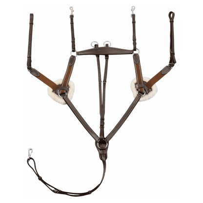 Henri de Rivel Pro 5 Point Elastic Breastplate Martingale with Running Attachment