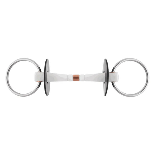 Herm Sprenger Nathe Loose Ring Snaffle - Flexible With Copper Middle Link 5 1/4"
