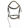 Henri de Rivel Pro Mono Crown Fancy Bridle with Patent Leather Piping and Laced Reins