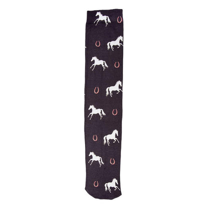 AWST Int'l Lila Large Horses and Horseshoes Socks