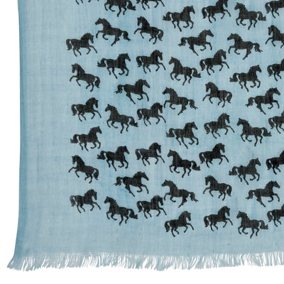 AWST Int'l “Lila” Horse Silhouettes Scarf