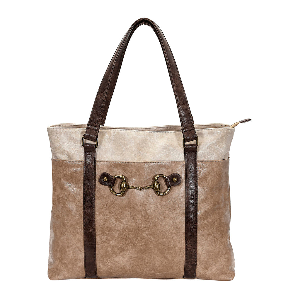 AWST Int'l Colorblock Snaffle Bit Laptop Tote