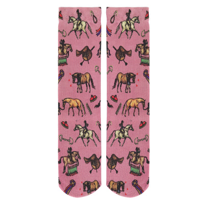 AWST Int'l Children's Lila Hunter Ponies Socks