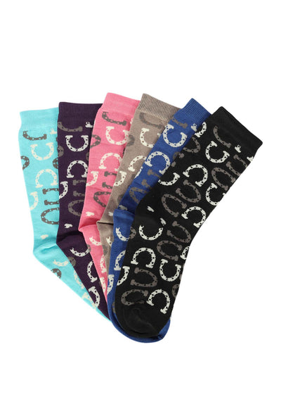 AWST Int'l Lucky Horseshoes Socks 6 pack