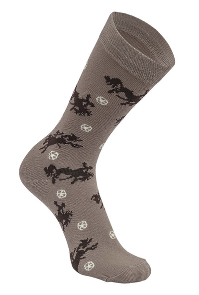 AWST Int'l Lila Bucking Horses Socks 6-pack