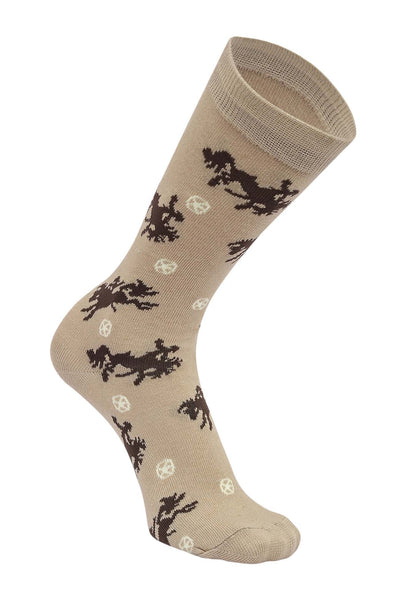 AWST Int'l Lila Bucking Horses Socks 6-pack