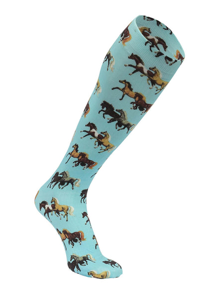 AWST Int'l Lila Horse Pairs Socks- 3 pack