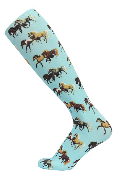 AWST Int'l Lila Horse Pairs Socks- 3 pack