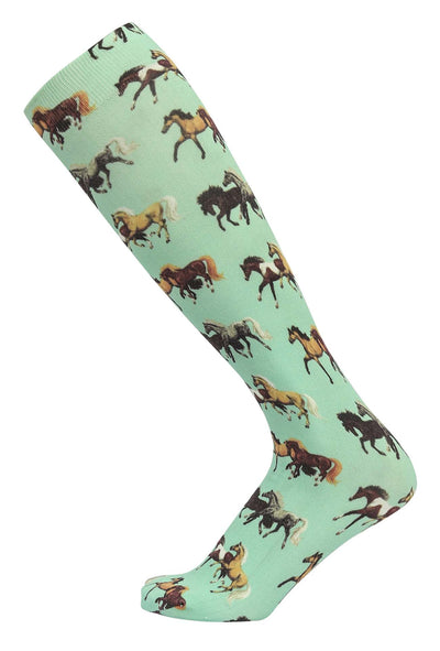 AWST Int'l Lila Horse Pairs Socks- 3 pack