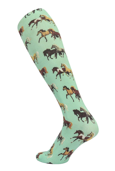 AWST Int'l Lila Horse Pairs Socks- 3 pack