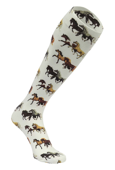 AWST Int'l Lila Horse Pairs Socks- 3 pack