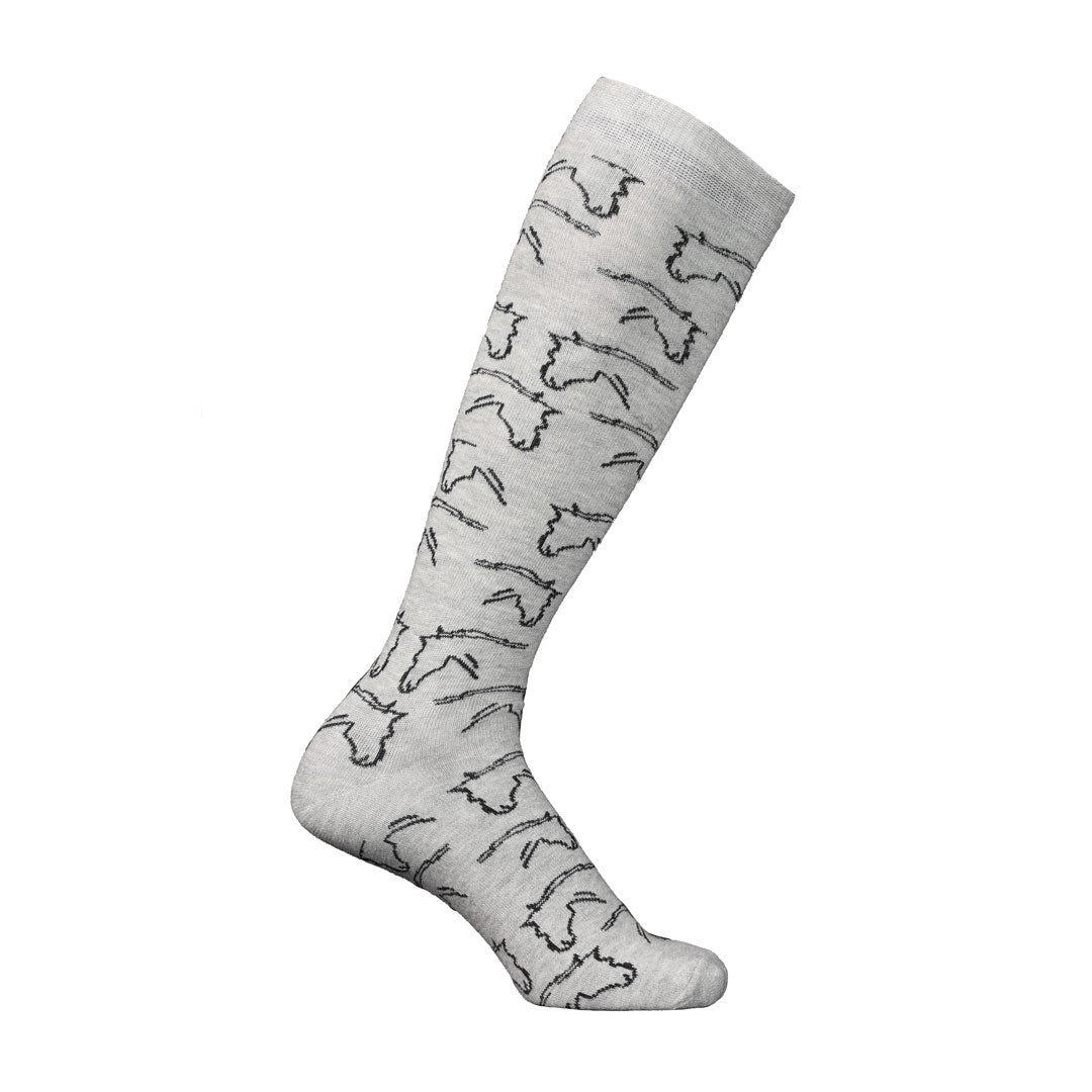 AWST Int'l Ladies Horse Heads Knee Socks - 6 pack