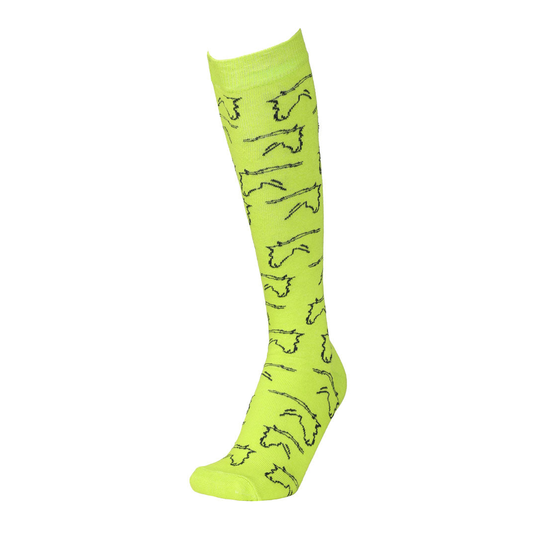 AWST Int'l Ladies Horse Heads Knee Socks - 6 pack