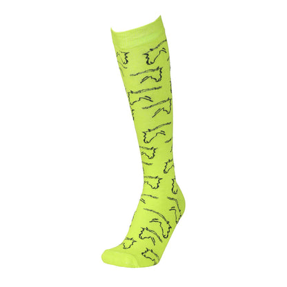 AWST Int'l Ladies Horse Heads Knee Socks - 6 pack