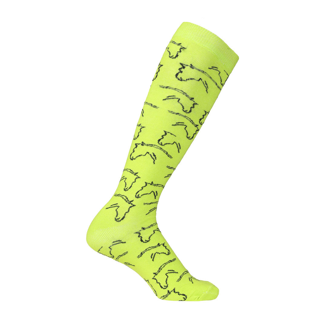 AWST Int'l Ladies Horse Heads Knee Socks - 6 pack