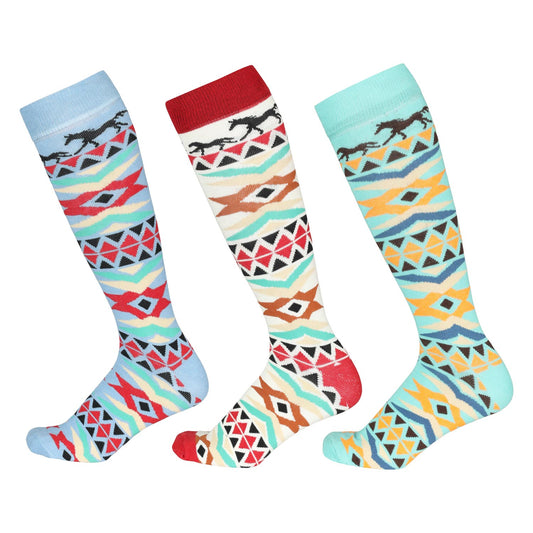 AWST Int'l Ladies Aztec Knee Socks-JPC Equestrian.com