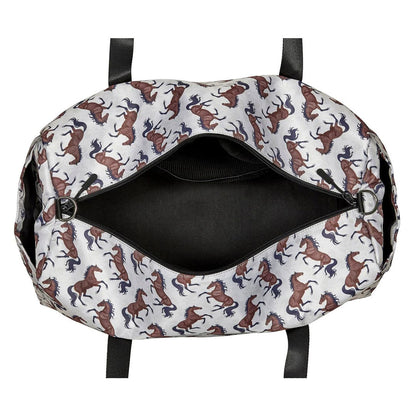 AWST Intl "Lila" Galloping Bay Horses Duffle Bag