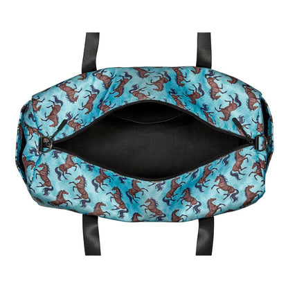 AWST Intl "Lila" Galloping Bay Horses Duffle Bag