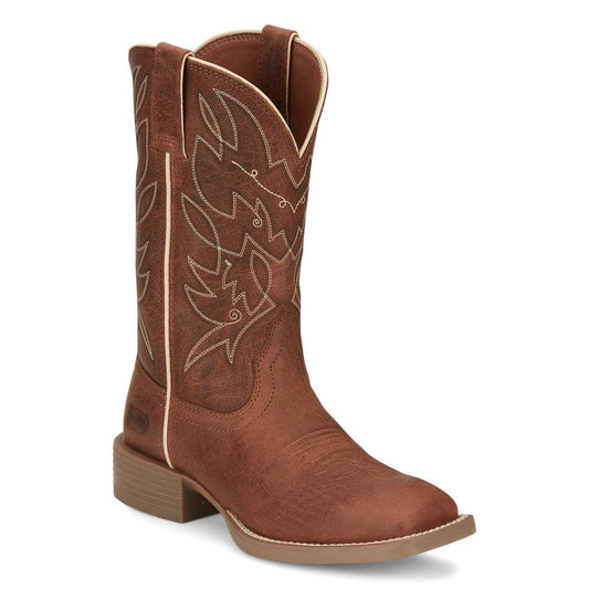 Justin Boots Women'S Halter Roasted Cognac Wide Square Boots