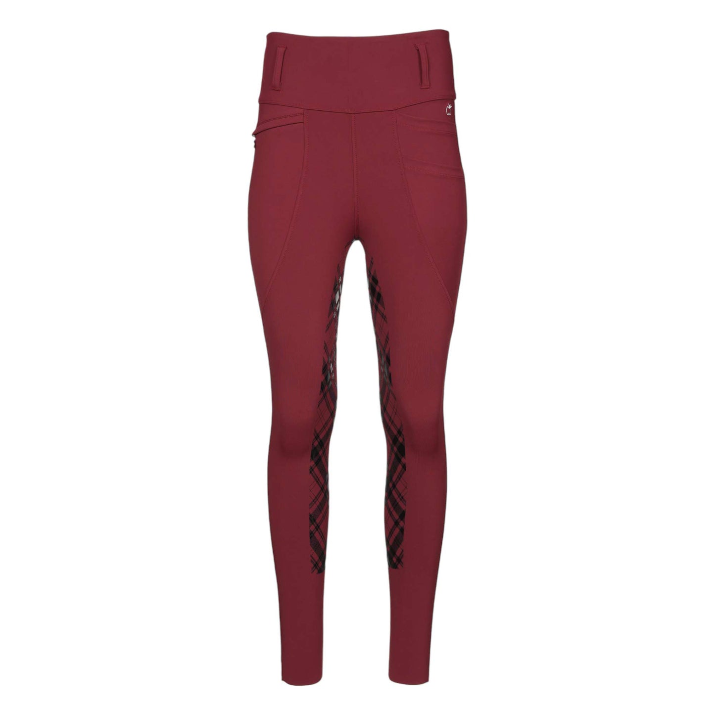 Dapplebay Holiday Plaid Riding Tights - RED - JPC Equestrian.com