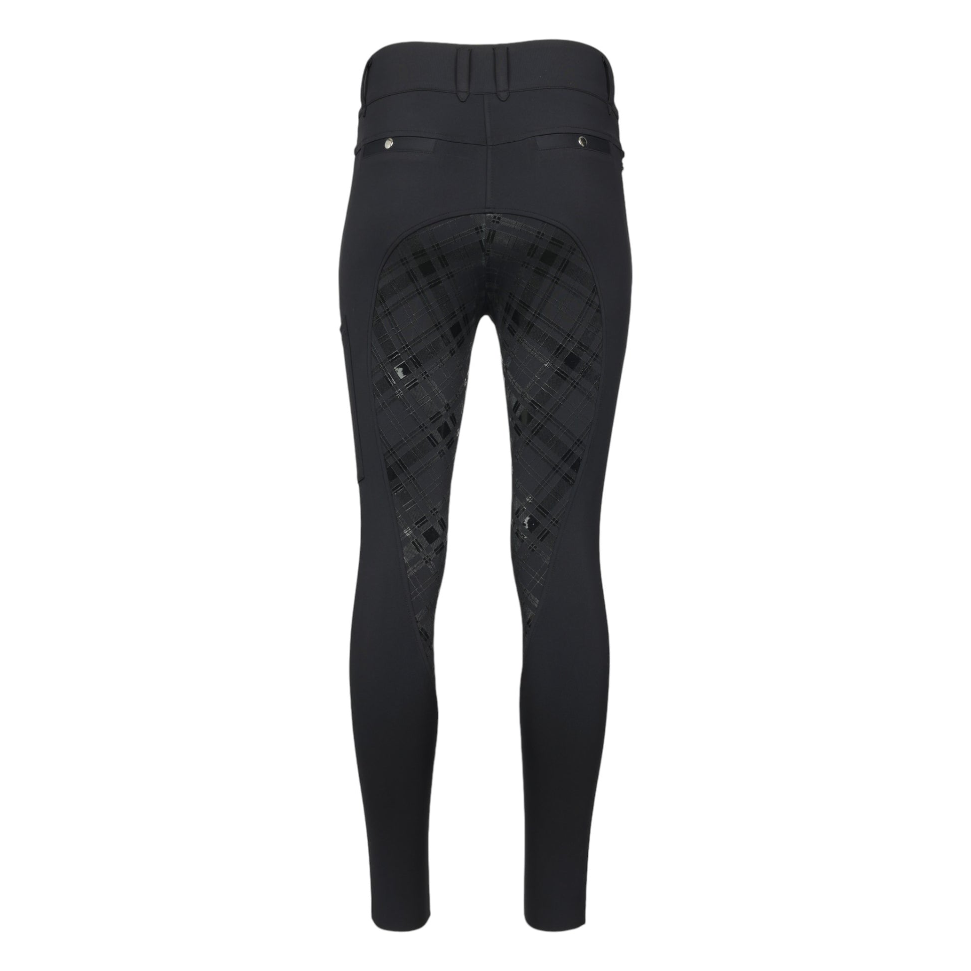 Dapplebay Holiday Plaid Riding Breeches - Black - JPC Equestrian.com